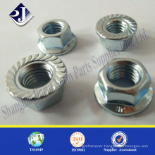 standard or customized galvanized hex flange knurled nut